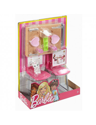 Set Barbie by Mattel Estate Masa cu scaune si accesorii