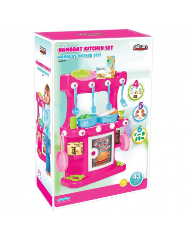 Bucatarie Pilsan Hamarat Kitchen Set pink,PL-03-335-PI Bucatarie Pilsan Hamarat Kitchen Set pink,PL-03-335-PI