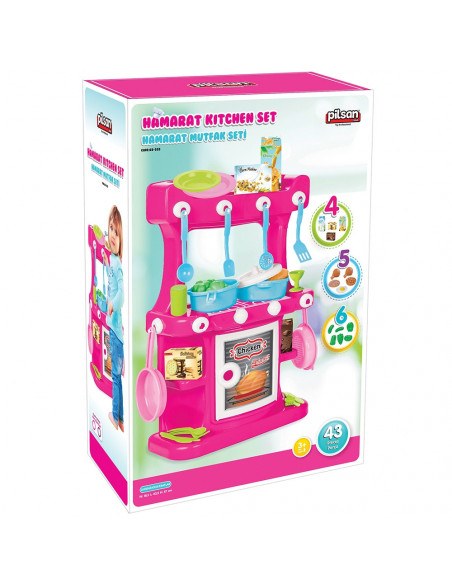 Bucatarie Pilsan Hamarat Kitchen Set pink,PL-03-335-PI Bucatarie Pilsan Hamarat Kitchen Set pink,PL-03-335-PI