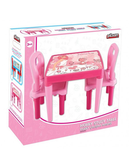 Set Masuta cu 2 scaune pentru copii Pilsan Hobby Study Table