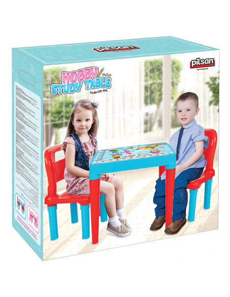 Set Masuta cu 2 scaune pentru copii Pilsan Hobby Study Table