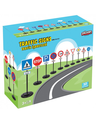 Set Pilsan Jucarie indicatoare rutiere Traffic Signs,PL-03-415