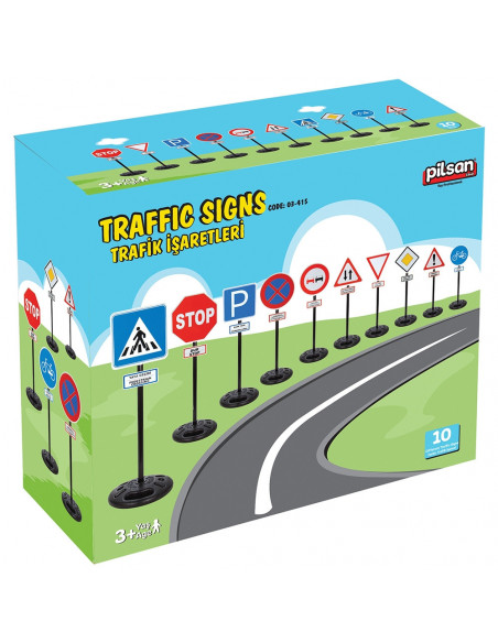 Set Pilsan Jucarie indicatoare rutiere Traffic Signs,PL-03-415