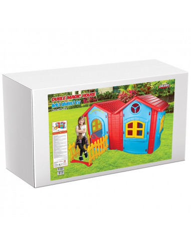 Casuta pentru copii Pilsan Double Magic House grey,PL-06-195-GY