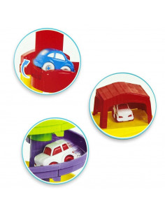 Pista de masini Pilsan Road Set with Car Lift cu 2 2