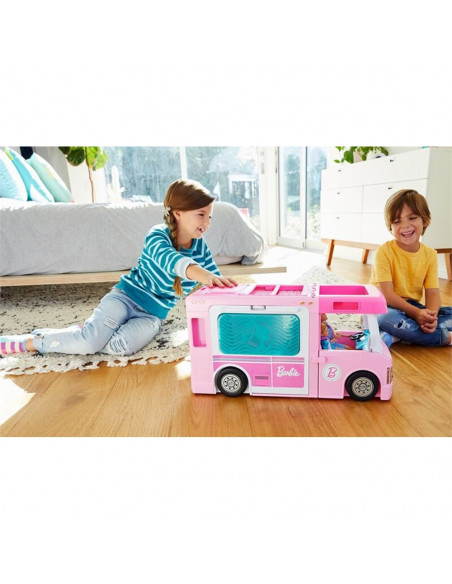 Masina Barbie by Mattel Dream Camper 3 in 1,MT-GHL93