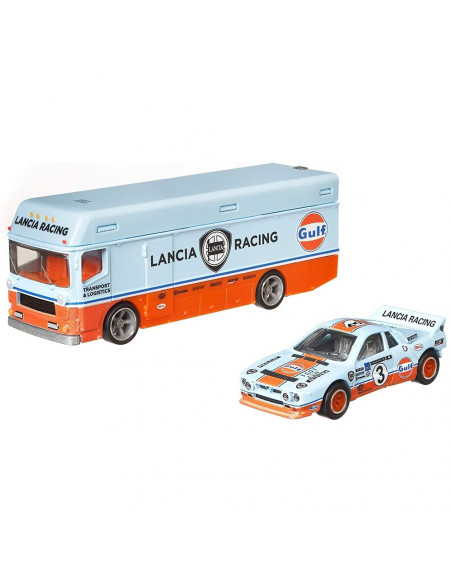 Camion Hot Wheels by Mattel Car Culture Euro Hauler cu masina