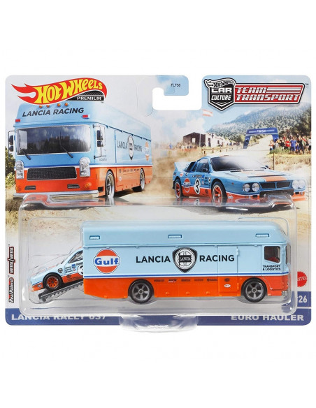 Camion Hot Wheels by Mattel Car Culture Euro Hauler cu masina