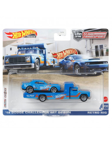 Camion Hot Wheels by Mattel Car Culture Retro Rig cu masina
