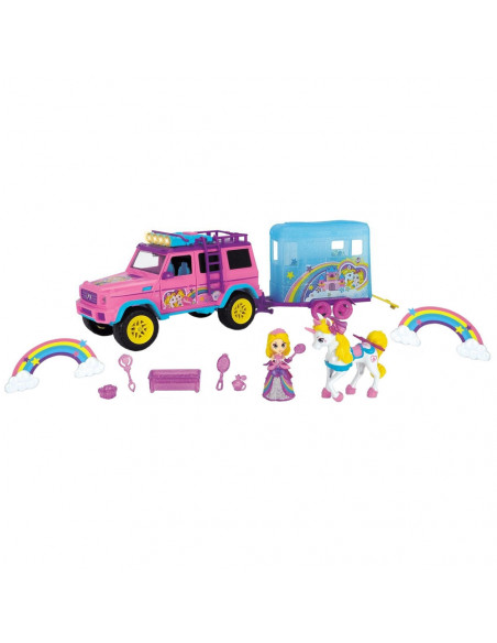 Set Dickie Toys Unicorn Trailer masina Mercedes-Benz AMG 500 cu