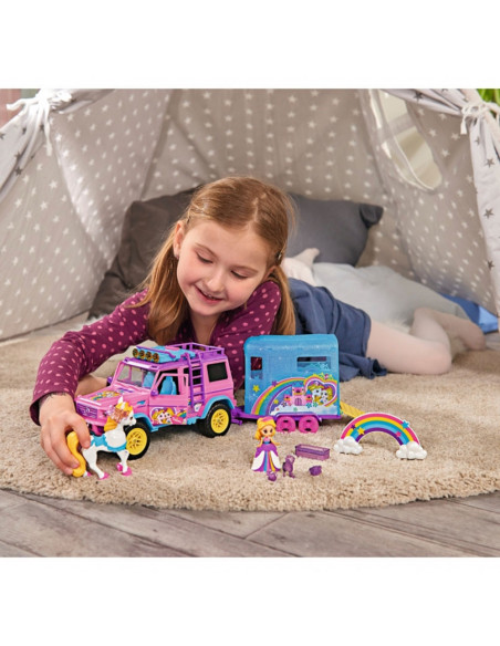 Set Dickie Toys Unicorn Trailer masina Mercedes-Benz AMG 500 cu