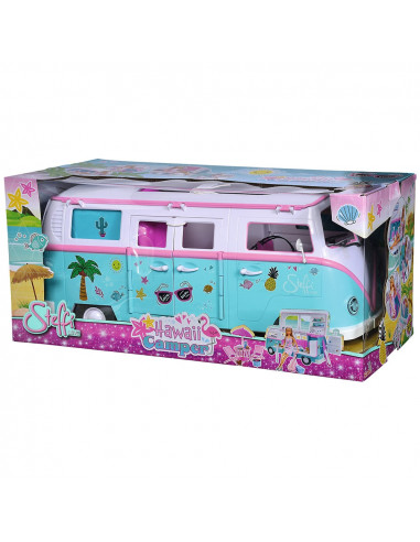 Rulota Simba Hawaii Camper cu papusa Steffi Love 29 cm si