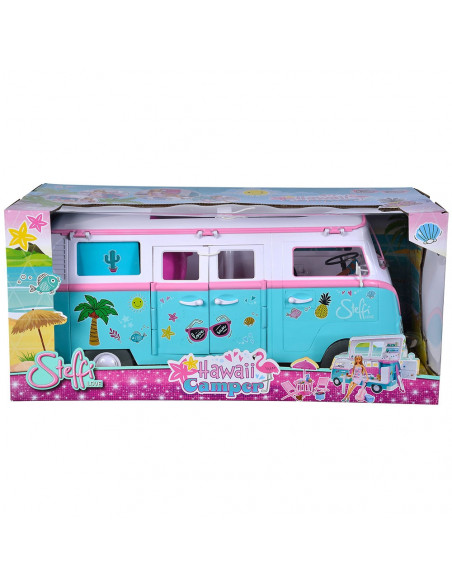 Rulota Simba Hawaii Camper cu papusa Steffi Love 29 cm si