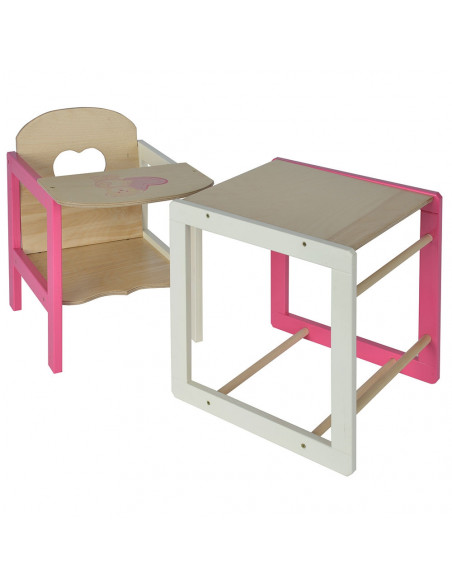 Scaun de masa transformabil pentru papusi Eichhorn Doll's