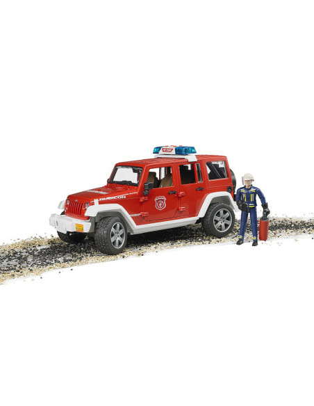 BRUDER - JEEP WRANGLER UNLIMITED RUBICON DE POMPIERI CU