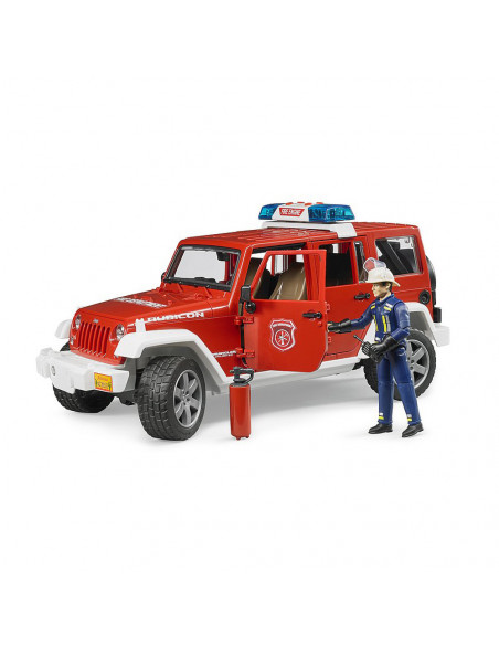 BRUDER - JEEP WRANGLER UNLIMITED RUBICON DE POMPIERI CU
