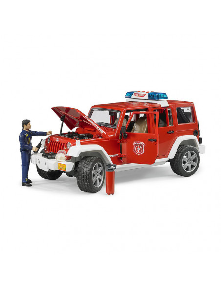 BRUDER - JEEP WRANGLER UNLIMITED RUBICON DE POMPIERI CU