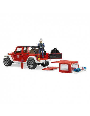 BRUDER - JEEP WRANGLER UNLIMITED RUBICON DE POMPIERI CU