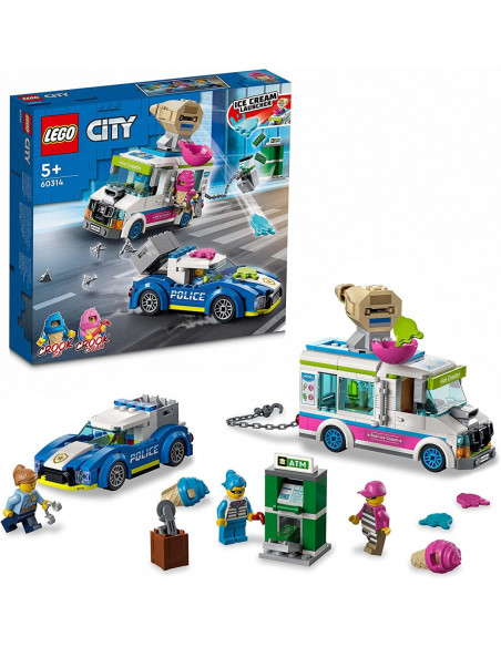 Lego City Politia In Urmarirea Furgonetei Cu Inghetata