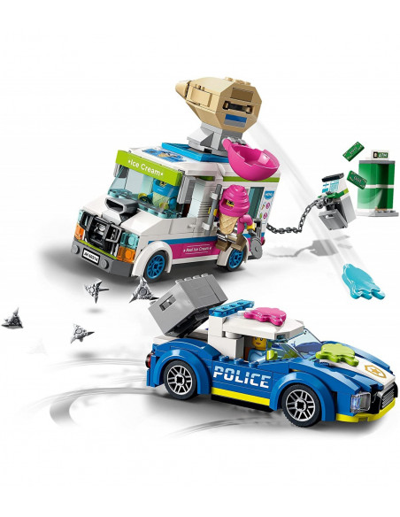 Lego City Politia In Urmarirea Furgonetei Cu Inghetata