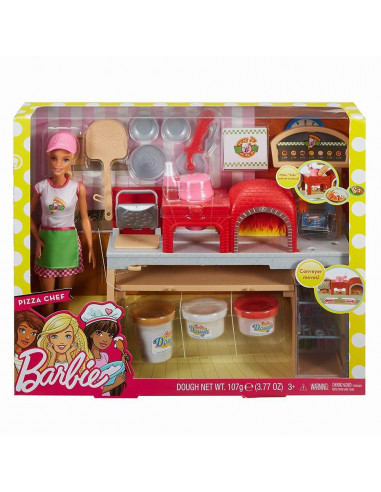 Set Pizzerie Barbie Cu Papusa,MTFHR09