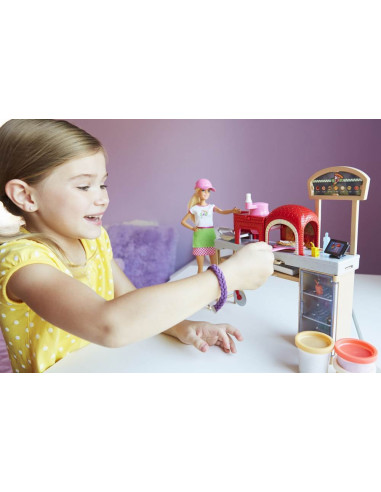 Set Pizzerie Barbie Cu Papusa,MTFHR09