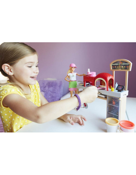 Set Pizzerie Barbie Cu Papusa,MTFHR09