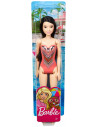 Papusa Barbie Bruneta Cu Costum De Baie Cu Modele