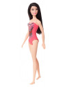 Papusa Barbie Bruneta Cu Costum De Baie Cu Modele