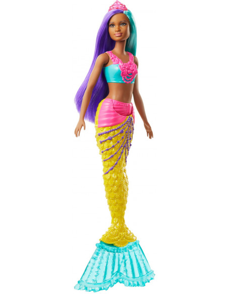 Barbie Papusa Sirena Colier Si Coronita Roz,MTGJK07_GJK10