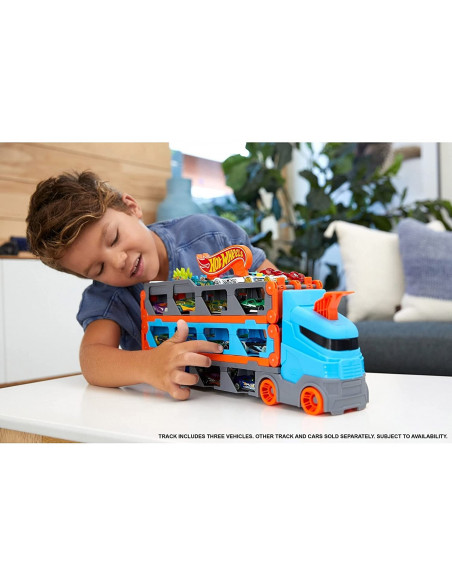 Hot Whels 2 In 1 Mega Transportator Masini Pista,MTGVG37