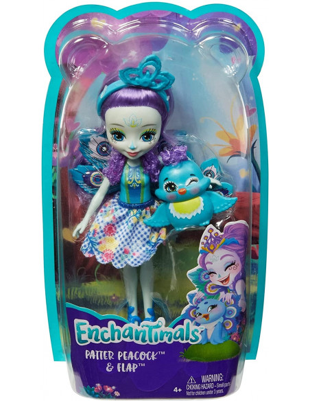 Enchantimals Papusi Cu Animalute Patter Peakcock &