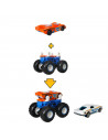 Hot Wheels Monster Truck Cu Masinute Alb Si