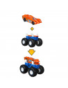 Hot Wheels Monster Truck Cu Masinute Alb Si