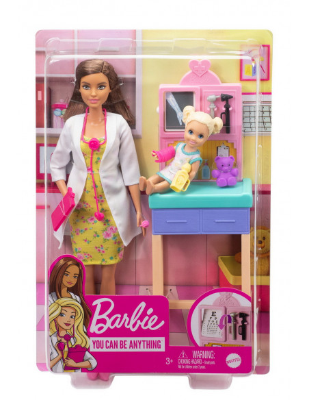 Barbie Cariere Set Cu Papusa Doctor Pediatru