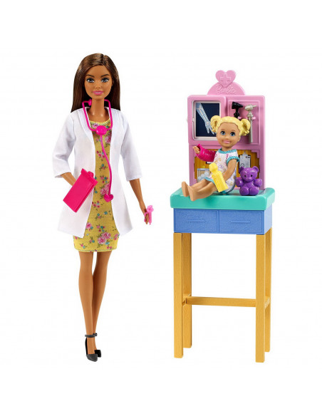 Barbie Cariere Set Cu Papusa Doctor Pediatru