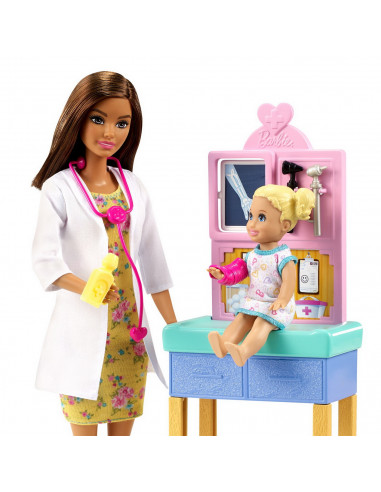 Barbie Cariere Set Cu Papusa Doctor Pediatru