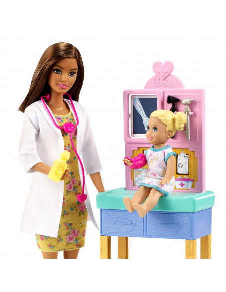 Barbie Cariere Set Cu Papusa Doctor Pediatru