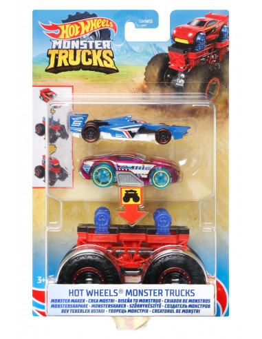 Hot Wheels Monster Truck Cu Masinute Roz Si