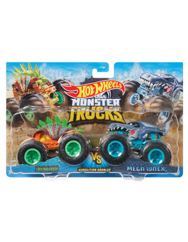 Monster Truck Set 2 Masini Scara 1 La 64 Motosaurus Si Mega