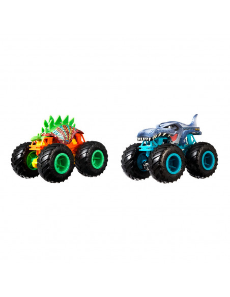 Monster Truck Set 2 Masini Scara 1 La 64 Motosaurus Si Mega