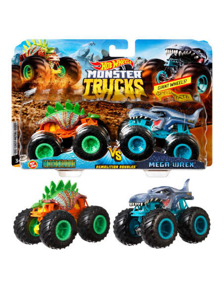 Monster Truck Set 2 Masini Scara 1 La 64 Motosaurus Si Mega