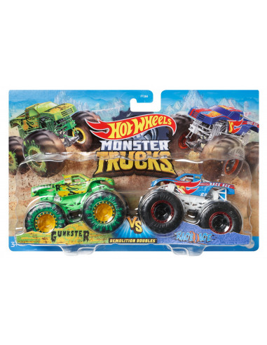 Monster Truck Set 2 Masini Scara 1 La 64 Gunkster Si Race