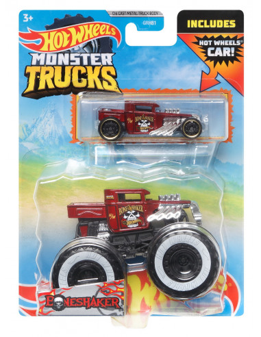 Hot Wheels Monster Truck Si Masinuta Metalica