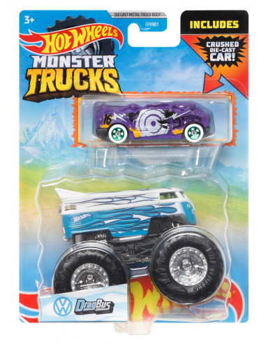 Hot Wheels Monster Truck Si Masinuta Metalica