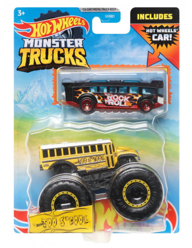 Hot Wheels Monster Truck Si Masinuta Metalica Too