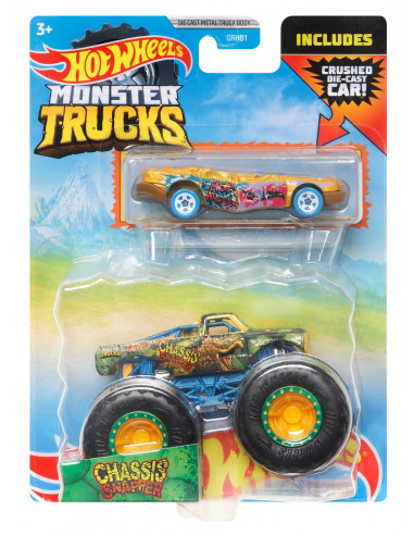 Hot Wheels Monster Truck Si Masinuta Metalica Chassis