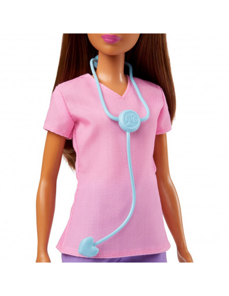 Papusa Barbie Asistenta Medicala Satena,MTFWK89_HBW99