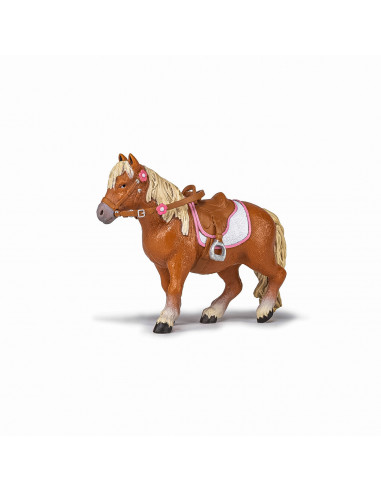 Papo Figurina Ponei Shetland Cu Sa,Papo51559