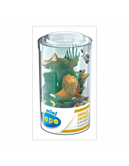 Papo Figurina Set 6 Mini Animale Salbatice,Papo33020